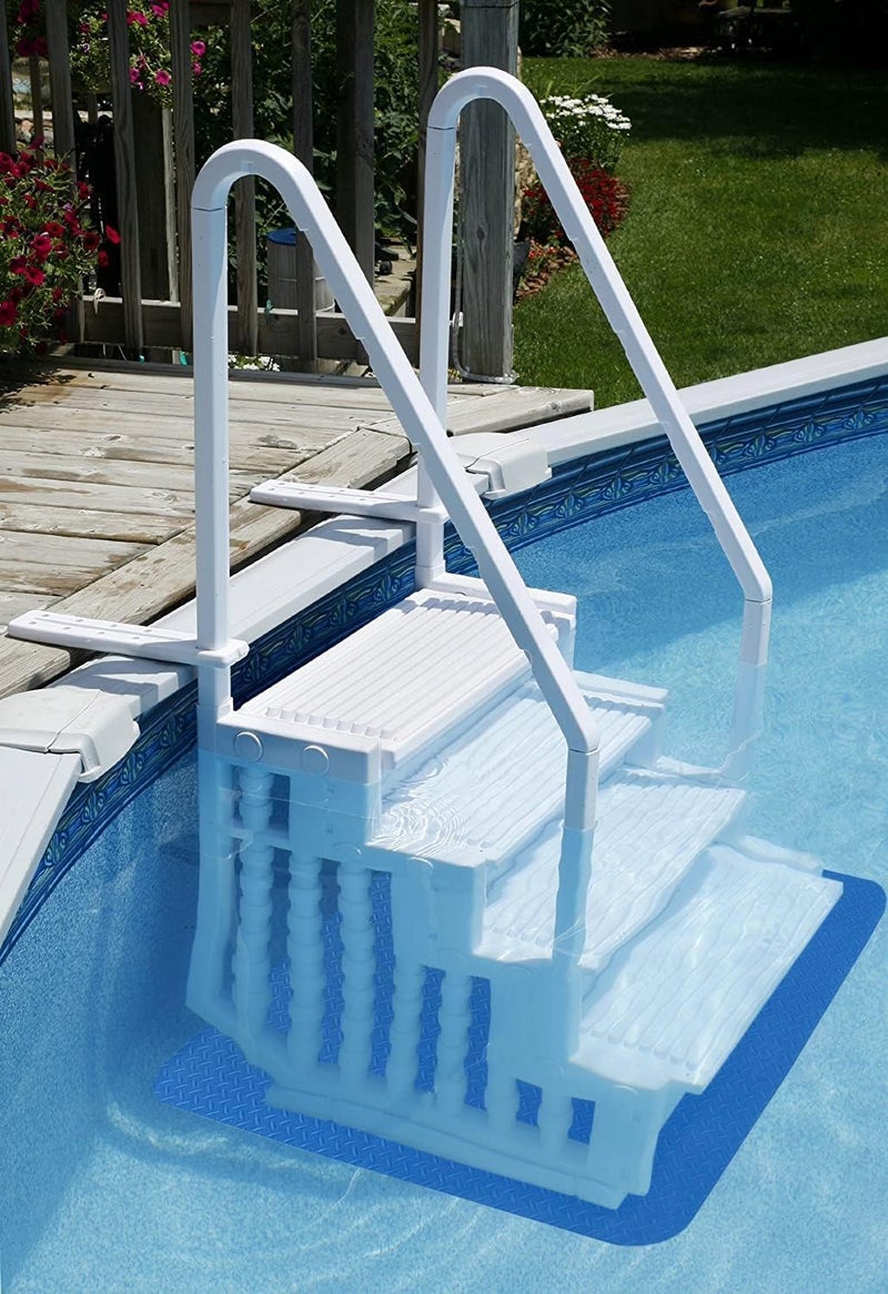 Poolzilla Swimming Pool Ladder Mat - 36" x 48" - Premium Protective Non-Slip Pad for Pool Steps and Liner - Compatible with Pool Step Ladder and Blue Torrent Antigua Easy Pool Step Ladder - Image 2